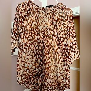Mango Blouse - Animal Print - A little sheer